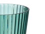 Leknes Verre Rayures Vert 300 ml Plastique 8x10 cm (Set de 24)