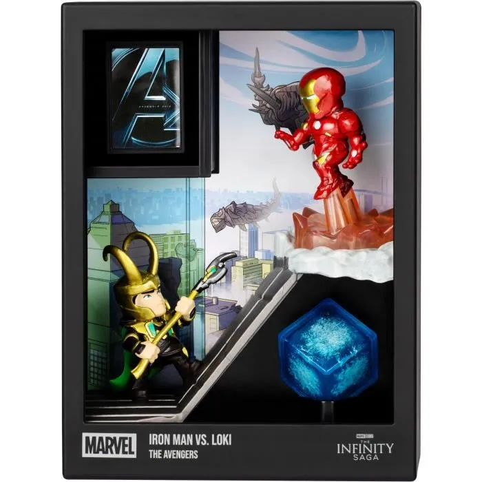 Fandrop - Figurine collection STAR WARS Iron Man vs Loki - Vitrine avec scène culte et mini affiche - 18 cm