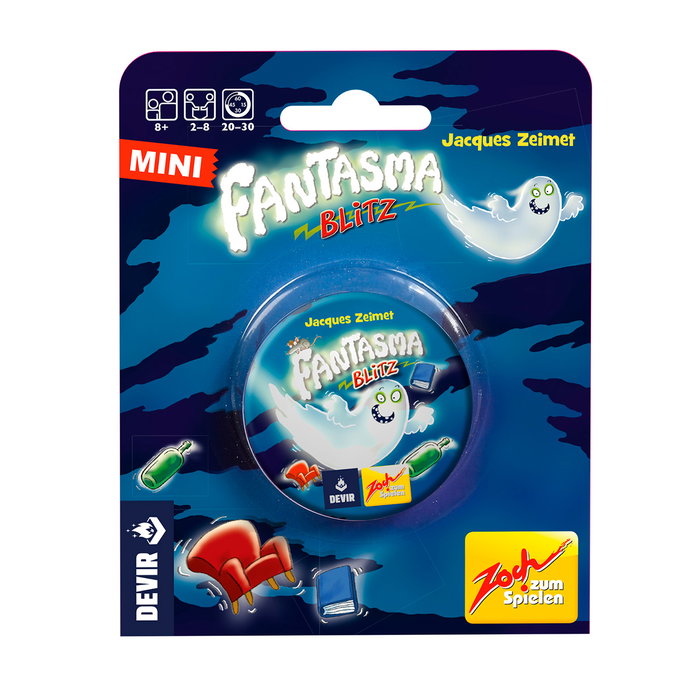 Devir Fantasma Blitz Mini - Jeu de Réflexes et Rapidité Visuelle - Version Portable - Langue Portugais et Espagnol - +8 Ans
