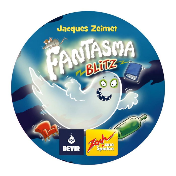 Devir Mini Jeu Fantasma Blitz - Jeu de Réflexes Visuels, 2-8 Joueurs, Dès 8 Ans - Version Compacte en Laiton