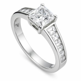 Diamonfire Bague en Argent et Zirconia Taille 16 Gris