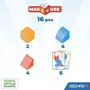 Geomag Magicube Blocs magnétiques de construction éducatifs - 16 pièces en plastique recyclé pour enfants de 1 à 5 ans