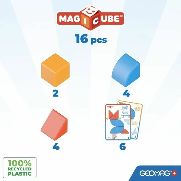 Geomag Magicube Blocks & Cards - 16 pièces