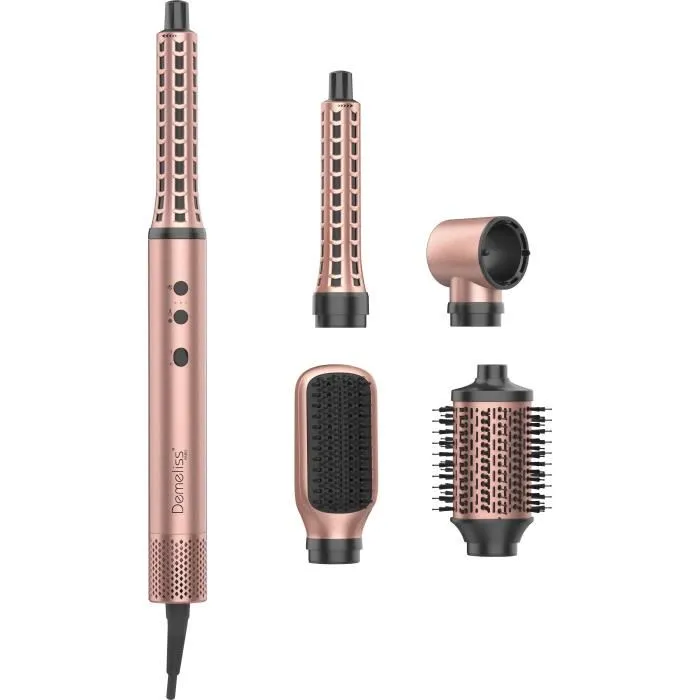 Demeliss AIRFLOW STYLER - Brosse Soufflante Multistyler avec 5 Accessoires, Séchage & Coiffure, Lissage & Boucles, Fonction Ioniq...