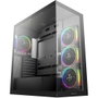 Deepcool CG580 V2 Boîtier PC Gaming ATX Midi Tower avec 4 Ventilateurs RGB, Panneau en Verre Trempé, USB-C 3.2
