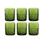 Set de Verres Home ESPRIT Vert Verre Avec relief 300 ml (6 Unités)