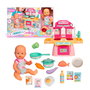 Nenuco - Cuisinette Magique Famosa NFNE3000 - Poupée de 30 cm avec accessoires de cuisine, lumières et sons réalistes - Jeu d'imitation pour enfants dès 3 ans