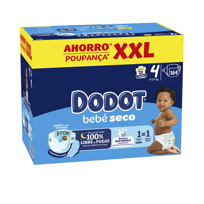 Dodot Stages Taille 4 (9-14 kg) - 164 unités Dodot Stages Taille 4 (9-14 kg) - 164 unités