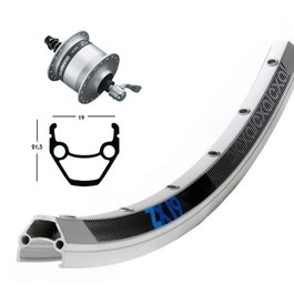 Exal Roue avant 28 x 1,75 avec moyeu dynamo Shimano