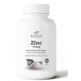 BETULA Zinc 15 mg Citrate 180 Comprimés Complément Alimentaire Immunité