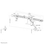 Support de TV Neomounts NM-D775DX3WHITE 17" 27" 6 Kg