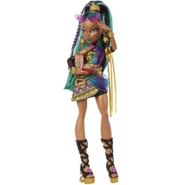 Monster High Poupée Nefera De Nile JDR48 - Poupée Momie avec 7 Accessoires et Scarabée Lavish - Jouet Enfant dès 4 ans