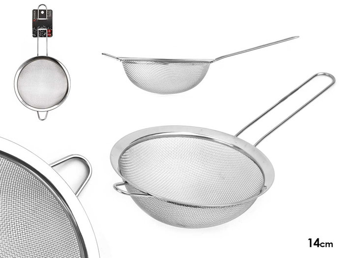 Kinvara Passoire en acier inoxydable avec support, 14 cm, couleur métal (Set de 24) Kinvara Passoire en acier inoxydable avec support, 14 cm, couleur métal (Set de 24)