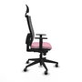 Piqueras y Crespo Chaise de Bureau Horna Rose et Gris avec Appui-tête
