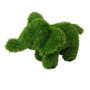 BigBuy Outdoor Figurine Décorative Éléphant en Polypropylène et Gazon Artificiel 20 x 45 x 30 cm