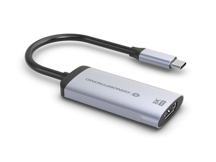 Conceptronic Adaptateur USB-C vers HDMI 8K 60 Hz ABBY23G Gris