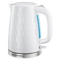 Russell Hobbs 26050-70 Hervoir électrique 1,7 L avec fonction ébullition rapide (55s), design Honeycomb blanc et bec en acier inoxydable