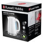 Russell Hobbs 26050-70 Hervoir électrique 1,7 L avec fonction ébullition rapide (55s), design Honeycomb blanc et bec en acier inoxydable