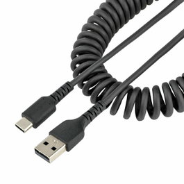 StarTech.com Câble USB A vers USB-C 1m enroulé Noir