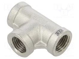 GEBO Connecteur triple joint séparateur T en acier inoxydable 1.4408 G 1/4 inch inférieur