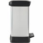 Curver DECO BIN Poubelle à Pédale Rectangulaire 30 L Gris Métallisé