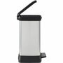 Curver DECO BIN Poubelle à Pédale Rectangulaire 30 L Gris Métallisé