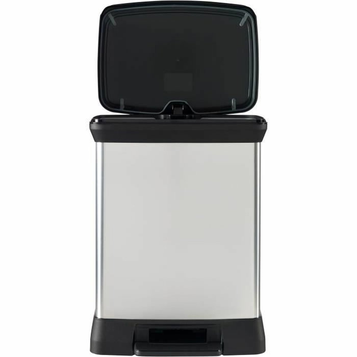 Curver DECO BIN Poubelle à Pédale Rectangulaire 30 L Gris Métallisé Curver DECO BIN Poubelle à Pédale Rectangulaire 30 L Gris Métallisé