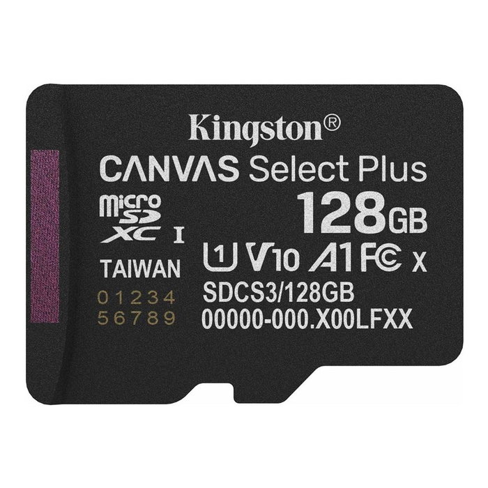 Kingston Canvas Select Plus 128 Go Carte Mémoire Micro SDXC UHS-I U1 A1 V10 Classe 10 Imperméable Kingston Canvas Select Plus 128 Go Carte Mémoire Micro SDXC UHS-I U1 A1 V10 Classe 10 Imperméable