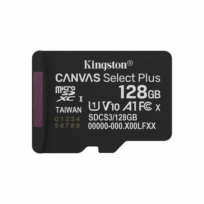 Carte Mémoire Micro SD avec Adaptateur Kingston SDCS3/128GBSP 128 GB Carte Mémoire Micro SD avec Adaptateur Kingston SDCS3/128GBSP 128 GB