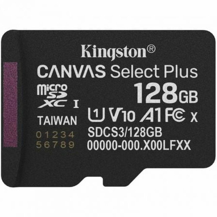 Carte Mémoire Micro SD avec Adaptateur Kingston SDCS3/128GBSP 128 GB Carte Mémoire Micro SD avec Adaptateur Kingston SDCS3/128GBSP 128 GB