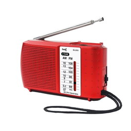 SAMI Radio SAMI 2 bandes avec écouteurs - rouge