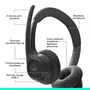 Logitech Zone 300 - Casque sans fil Bluetooth avec microphone anti-parasite Beamforming - Noir