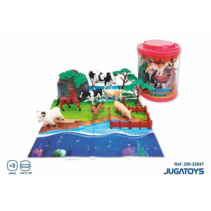 JugaToys Bote animales Granja 22x17cm