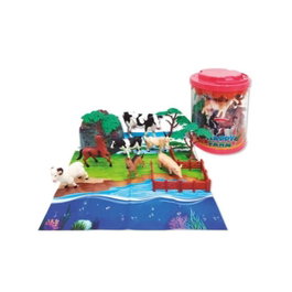 JugaToys Bote animales Granja 22x17cm