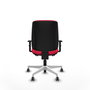 PIQUERAS Y CRESPO Chaise Alares Synchrone/Traslack Tissu Rouge Structure Polyamide Blanc