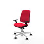 PIQUERAS Y CRESPO Chaise Alares Synchrone/Traslack Tissu Rouge Structure Polyamide Blanc