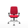 PIQUERAS Y CRESPO Chaise Alares Synchrone/Traslack Tissu Rouge Structure Polyamide Blanc
