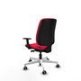 PIQUERAS Y CRESPO Chaise Alares Synchrone/Traslack Tissu Rouge Structure Polyamide Blanc