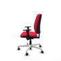 PIQUERAS Y CRESPO Chaise Alares Synchrone/Traslack Tissu Rouge Structure Polyamide Blanc