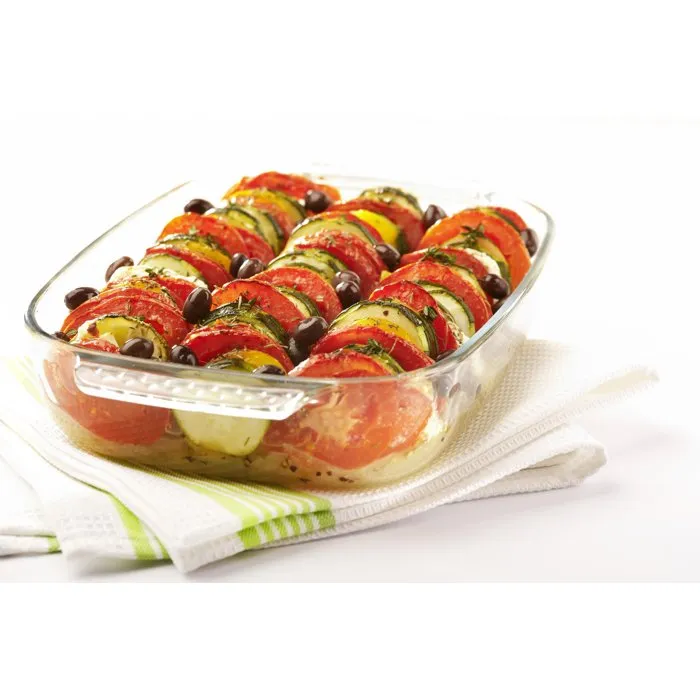 Pyrex Plat Four Rectangulaire Classic Verre Borosilicate, 38 x 25 cm, Résiste jusqu'à 300°C et -40°C