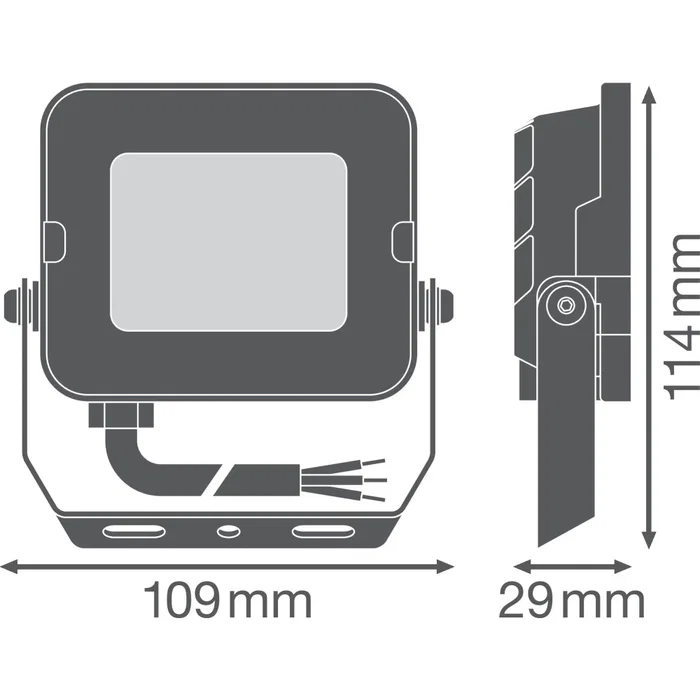 Ledvance - Projecteur LED 10 W 900 lm 3000 K, angle 100 x 100°, indice de protection IP65, pour éclairage extérieur robuste Ledvance - Projecteur LED 10 W 900 lm 3000 K, angle 100 x 100°, indice de protection IP65, pour éclairage extérieur robuste
