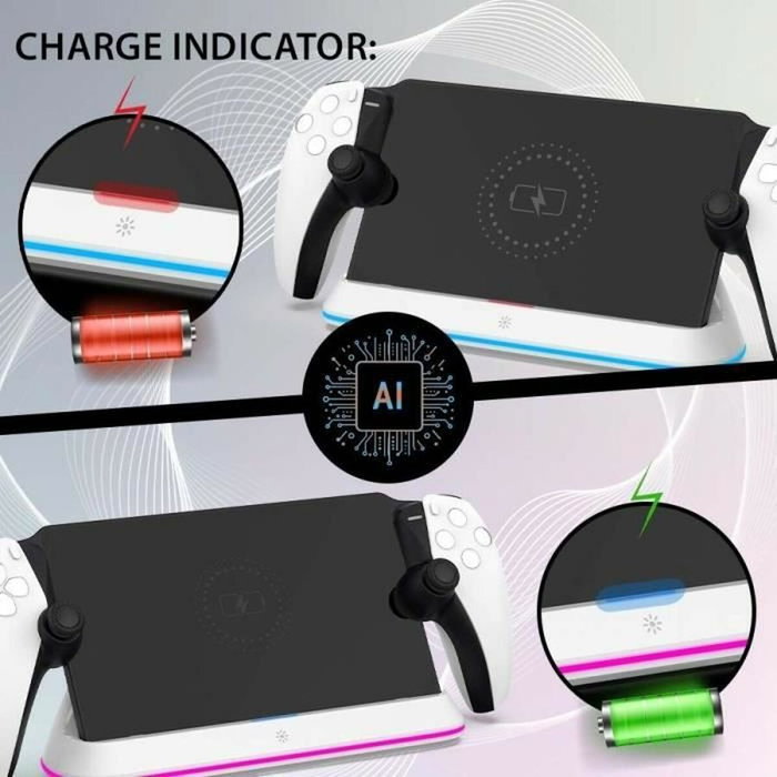 Subsonic Station de recharge avec LED RVB pour PlayStation Portal