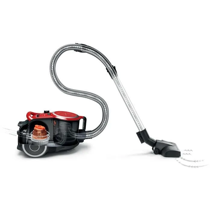 Bosch BGC41Q69 Aspirateur traîneau sans sac 600 W ProSilence 70 dB Rouge avec bac poussière 2,4 L - Grande autonomie Bosch BGC41Q69 Aspirateur traîneau sans sac 600 W ProSilence 70 dB Rouge avec bac poussière 2,4 L - Grande autonomie