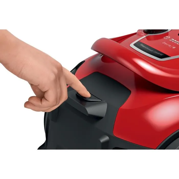 Bosch BGC41Q69 Aspirateur traîneau sans sac 600 W ProSilence 70 dB Rouge avec bac poussière 2,4 L - Grande autonomie Bosch BGC41Q69 Aspirateur traîneau sans sac 600 W ProSilence 70 dB Rouge avec bac poussière 2,4 L - Grande autonomie