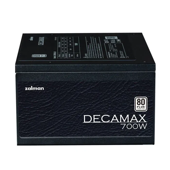 Zalman DecaMax Alimentation PC 700W 80Plus, non modulaire, ventilateur 120mm, noir