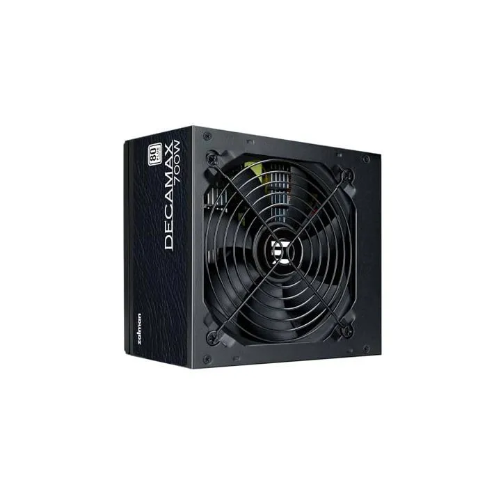 Zalman DecaMax Alimentation PC 700W 80Plus, non modulaire, ventilateur 120mm, noir