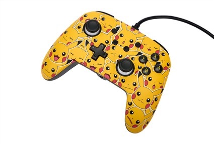 PowerA Manette Améliorée avec Cable USB-C pour Nintendo Switch - Modèle Pikachu - Réf. NSGP0083-01 - 2 Boutons Programmables et Prise Casque