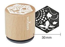 Woodies Tampon en bois et caoutchouc dalle panot Gaudí 33x30mm
