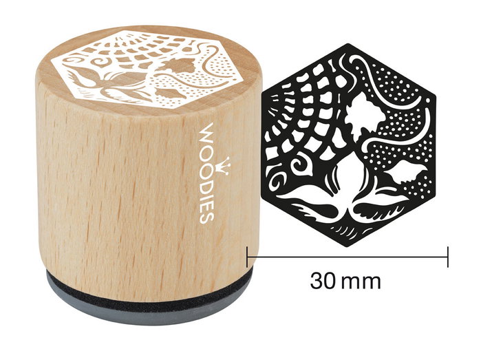 Woodies Tampon en bois et caoutchouc dalle panot Gaudí 33x30mm Woodies Tampon en bois et caoutchouc dalle panot Gaudí 33x30mm