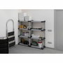Tood Étagère plastique 4 tablettes Noir/gris